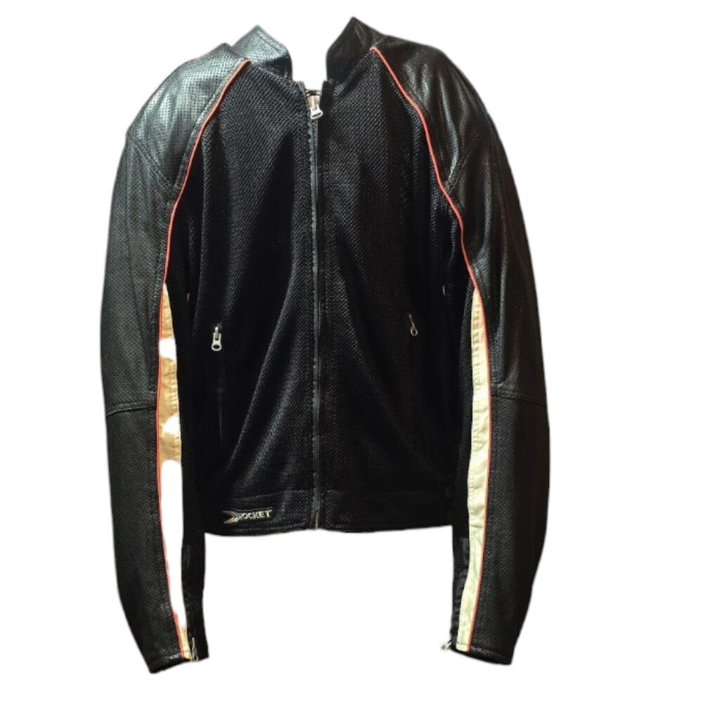 Summer LNWOT Motorcycle Touring Leather & Mesh JOE ROCKET Jacket sz Large